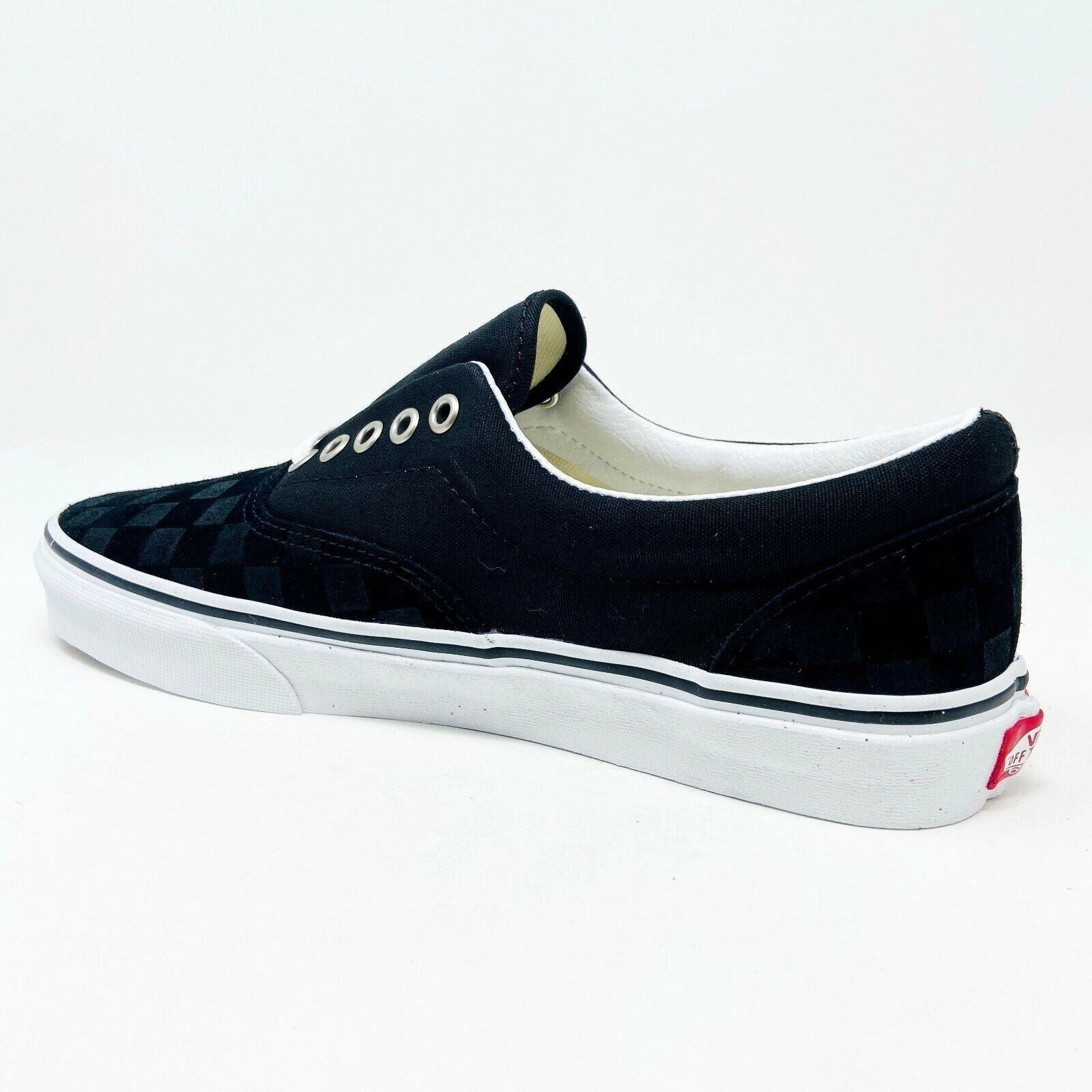 Stylish Walking Shoe Vans Era (Deboss Checkerboard) Black True White Womens Classic Shoes Sneakers