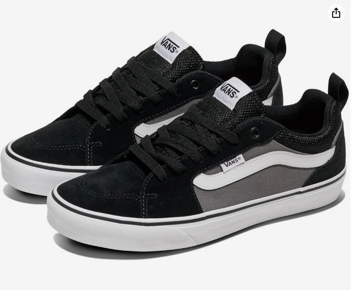 Vans Men's Filmore Low-Top Skate Sneakers  Black/Pewter Corporate Casual Shoes