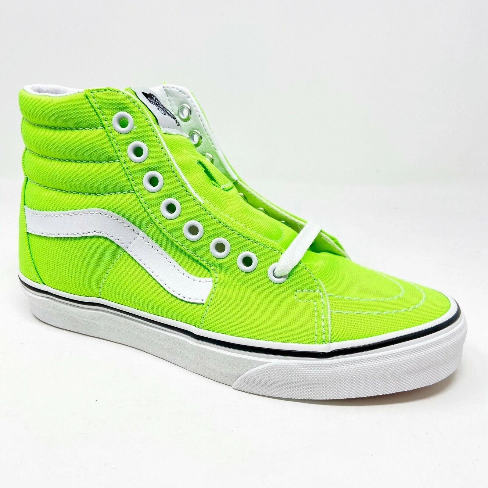 High Heels Wedges Sandals Vans SK8 Hi (Neon) Green Gecko True White Womens Casual Shoes