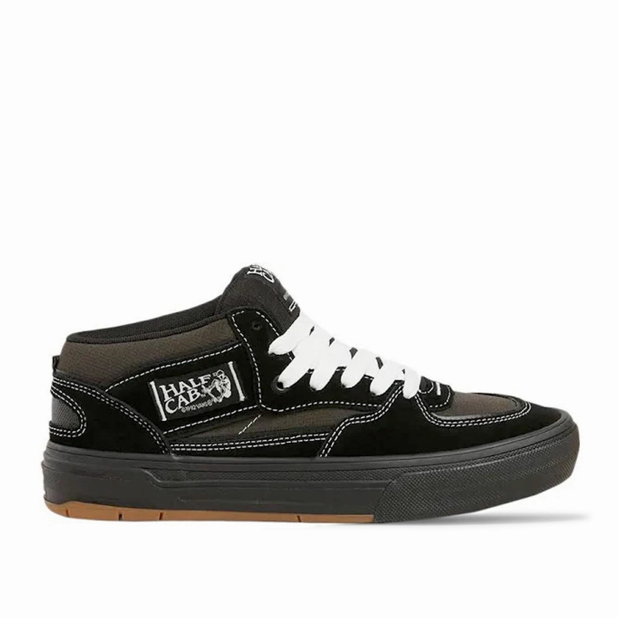 Vegan Skate Shoes Uk Vans Skate Half Cab Waffle Cup Black / Asphalt