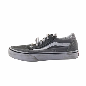 Walking Shoes For High Instep Vans trainers shoe size 3 junior light grey classic vans style wavy strip and logo