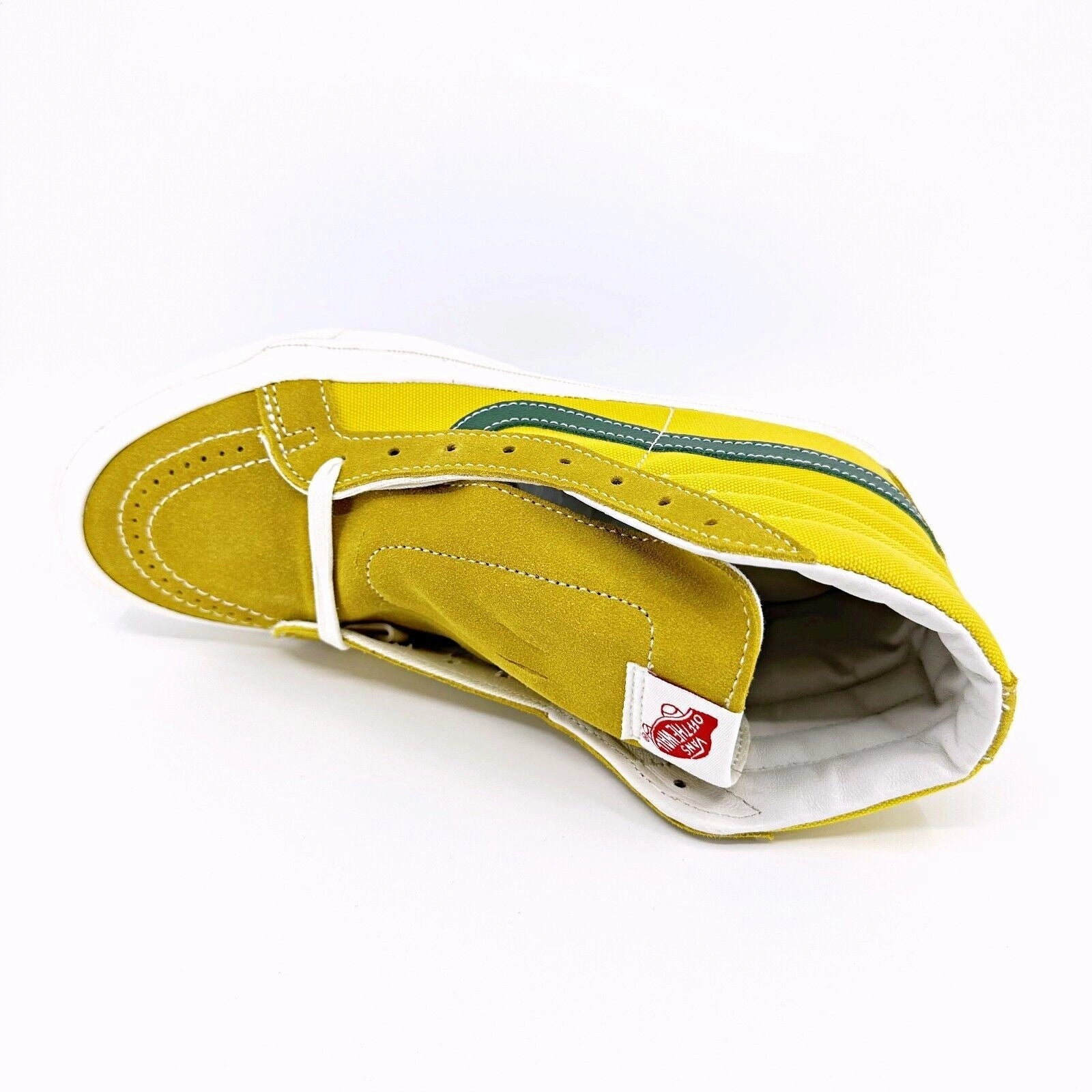 Vans Vault OG Sk8 Hi LX (Suede Canvas) Green Sulphur Mens Casual Shoes Best Supportive Casual Shoes