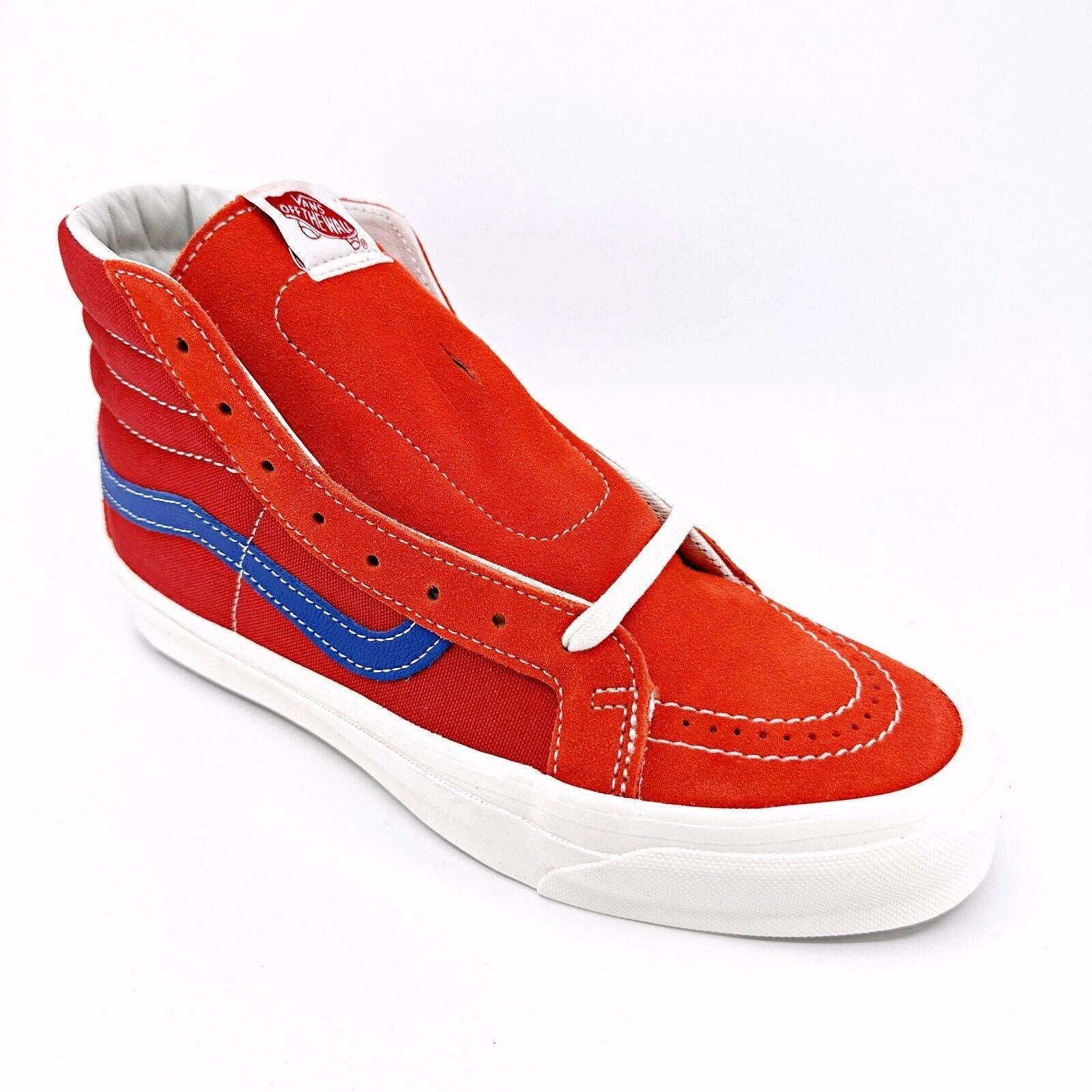 Vans Vault OG Sk8 Hi LX (Suede Canvas) Grenadine Pompeian Red Mens Casual Shoes Fall Casual Shoes
