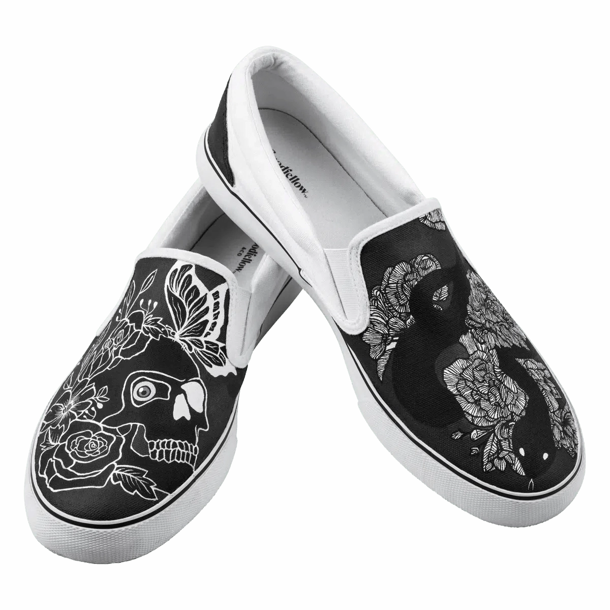 Work On The Clock Literide Slip-on Vans X Tattoo Design Sneakers