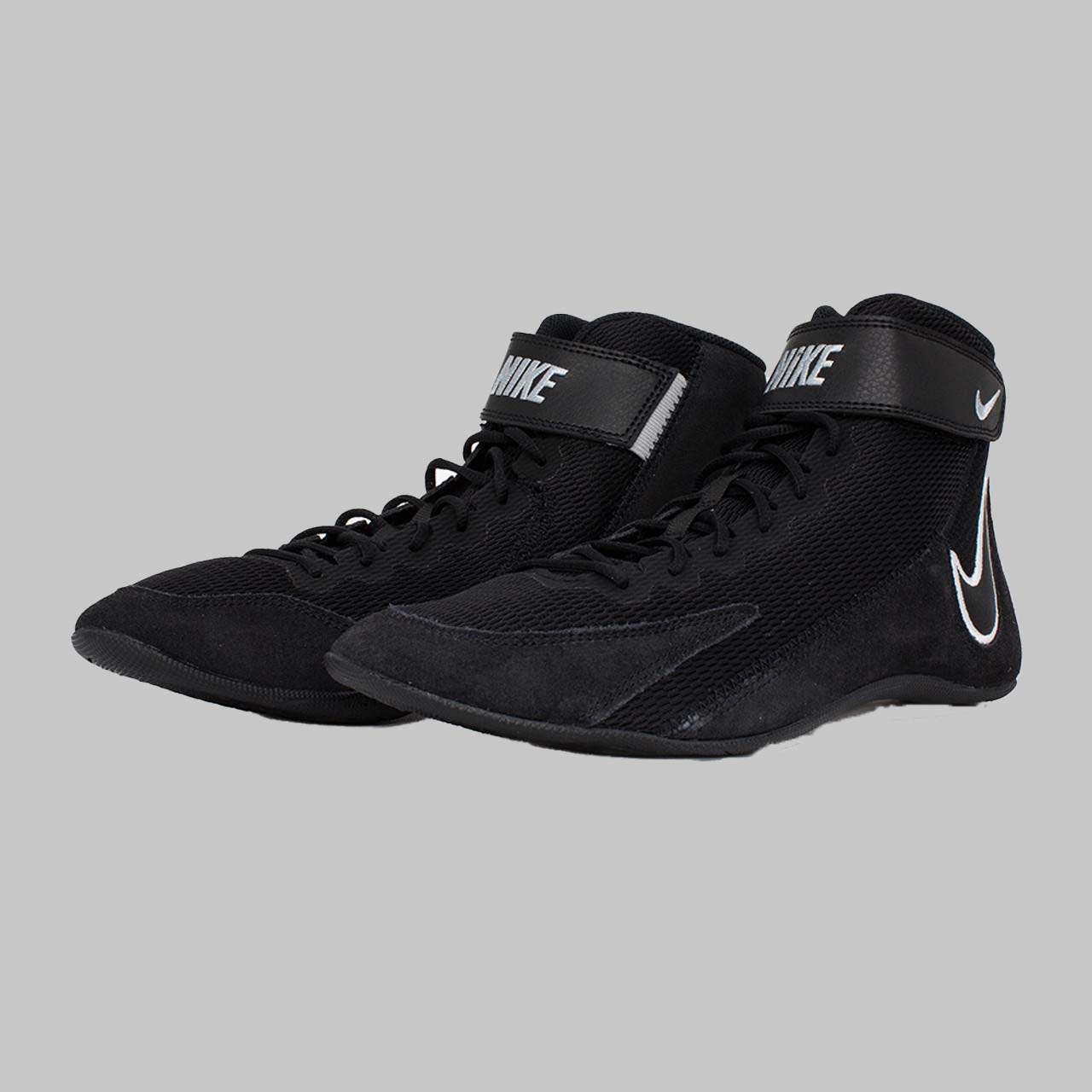 Nike Speedsweep VIII Youth Wrestling Boots Black/White Over Knee Suede Black Boots