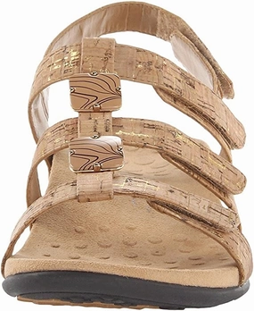 Sea Slippers Vionic Women Rest Amber Adjustable Backstrap Sandal Ortho Arch Support Gold Cork