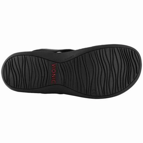 Bubble Slippers Vionic Women's Bella Toe Post Sandal  Black (10000435001), Orthotic Support, Comfortable Flip-Flops