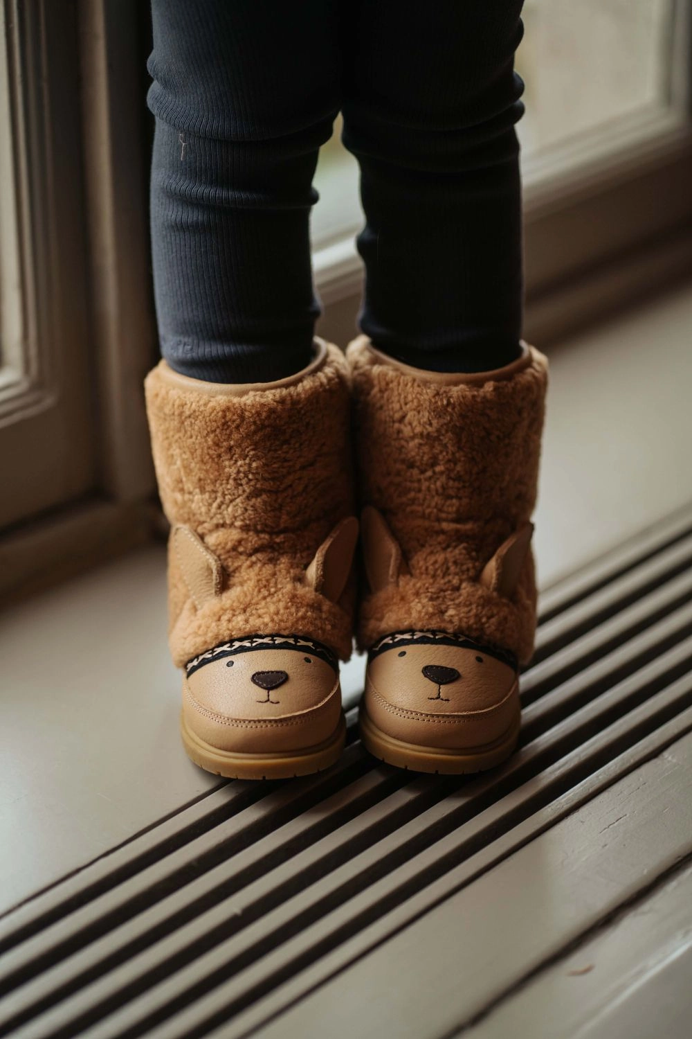 Wadou Boots | Alpaca | Beige Curly Sheep Wool Camel Boots