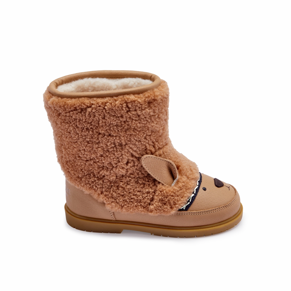 Wadou Boots | Alpaca | Beige Curly Sheep Wool Charles David Boots