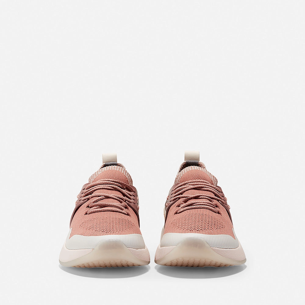 Cole Haan ZERGRAND All-Day Trainer Stitchlite Burlwood Knit/Burlwood Leather/Morganite Casual Summer Shoes No Socks