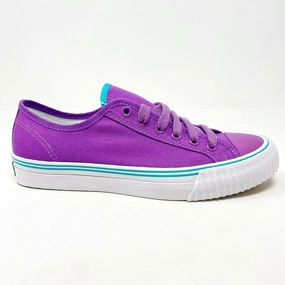 PF Flyer Center Lo Reiss Purple White Mens Retro Casual Shoes Sneakers PM12OL1J Casual Work Shoes Gq