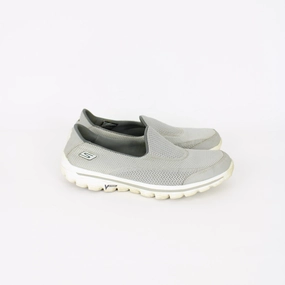Skechers Grey Slip On Sneakers Best Leather Walking