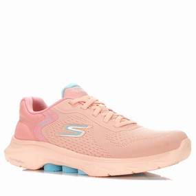 Skechers GOwalk 7 - Cosmic Waves 125215 Peach Best Walking Shoes For With Wide Feet
