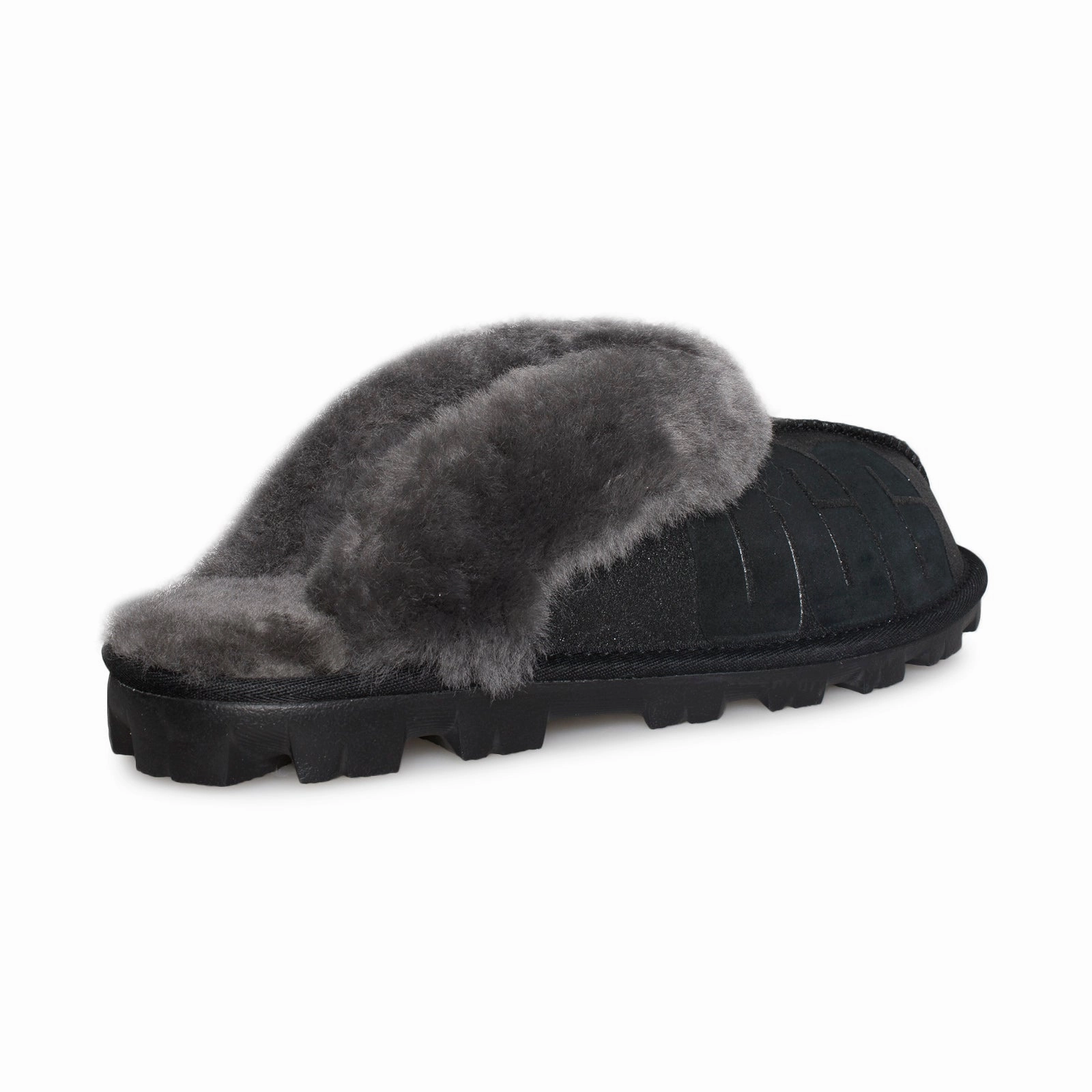 UGG Coquette Sparkle Black Slippers - Women's Slides Tiger