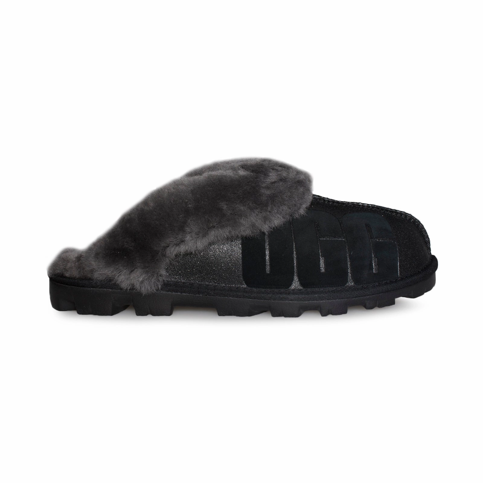 UGG Coquette Sparkle Black Slippers - Women's Milano Slides