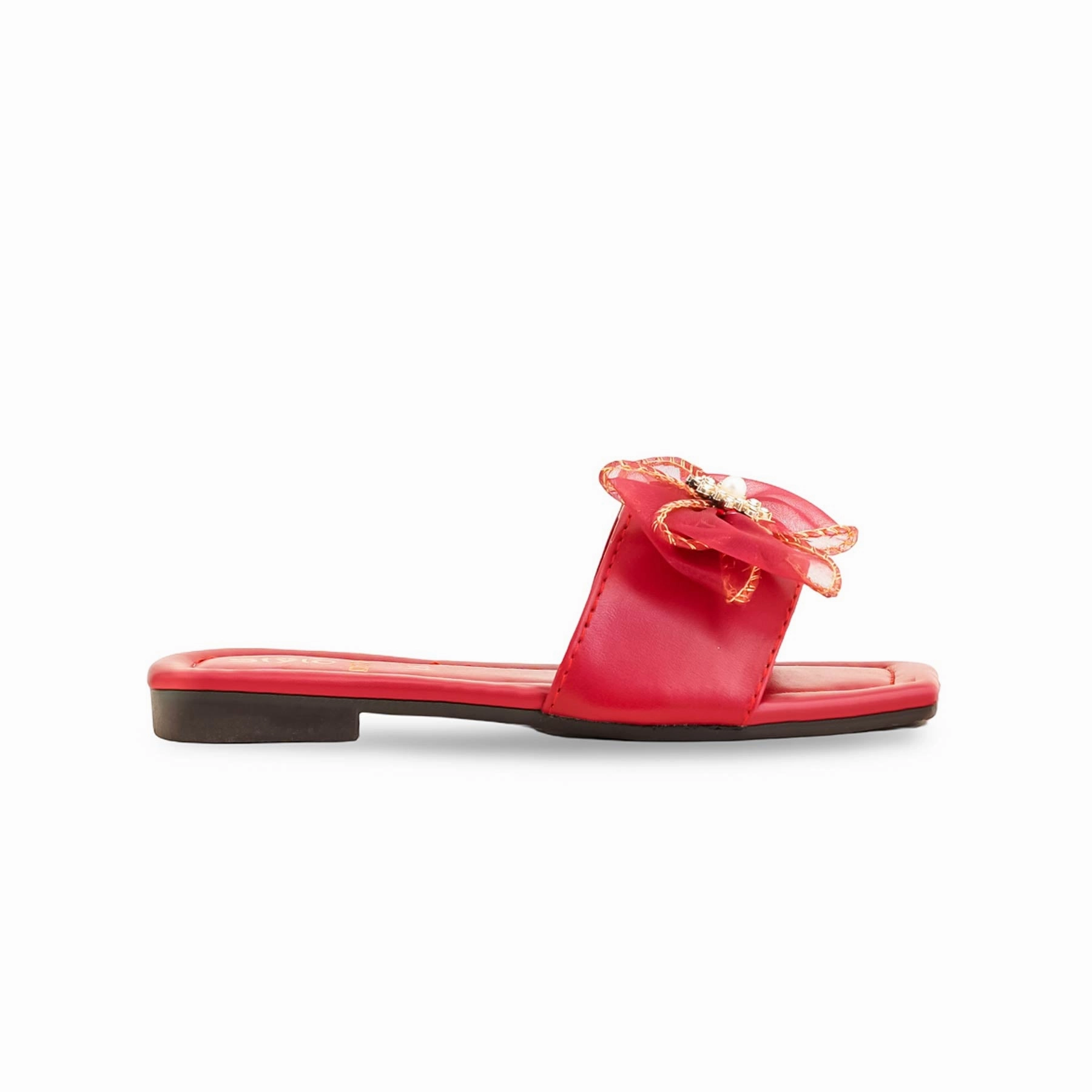 Wedge Heel Slippers Girls Red Casual Slipper KD5557