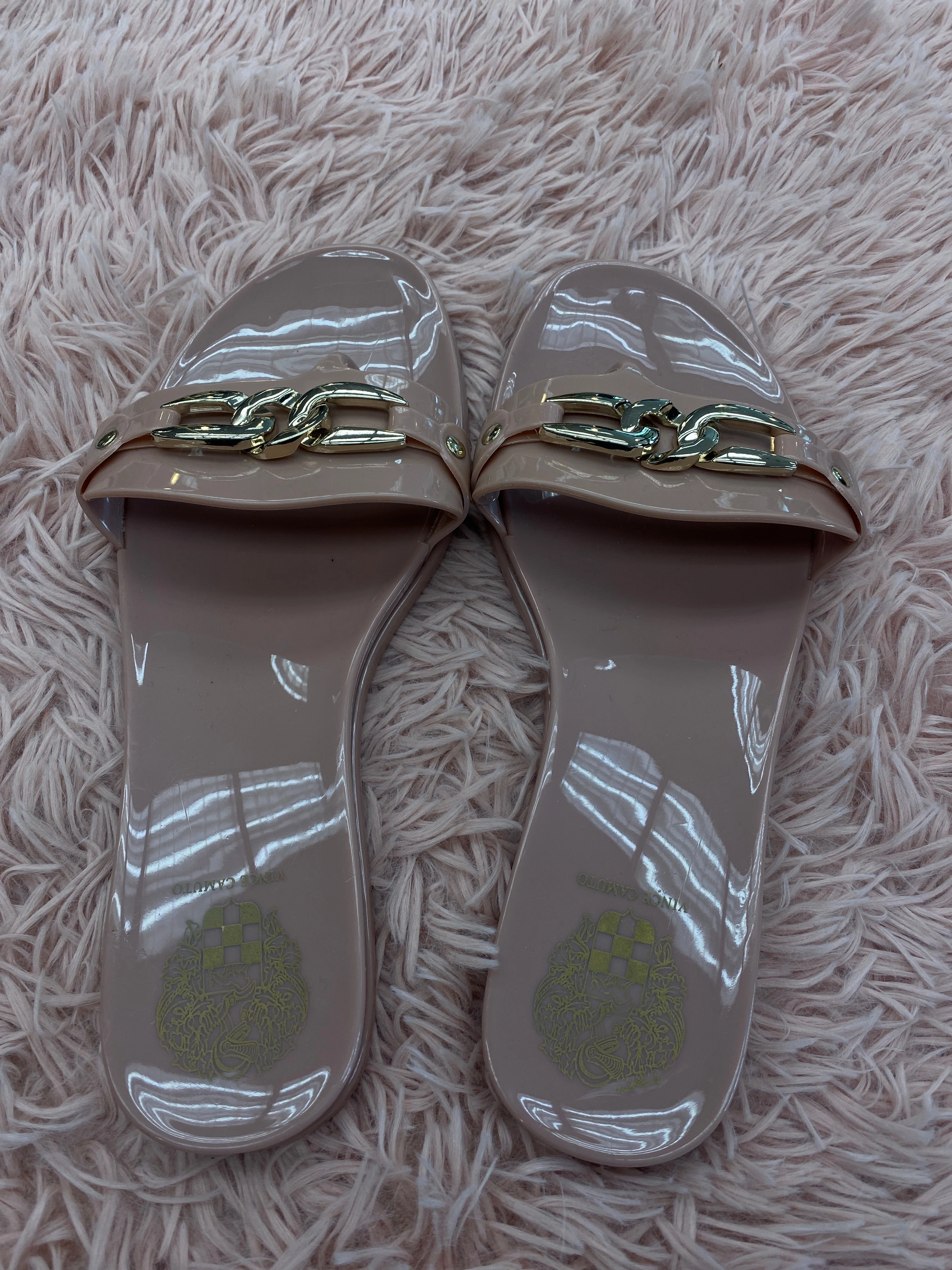 Pink Sandals Flip Flops Vince Camuto, Size 8 Jewel Flip Flops