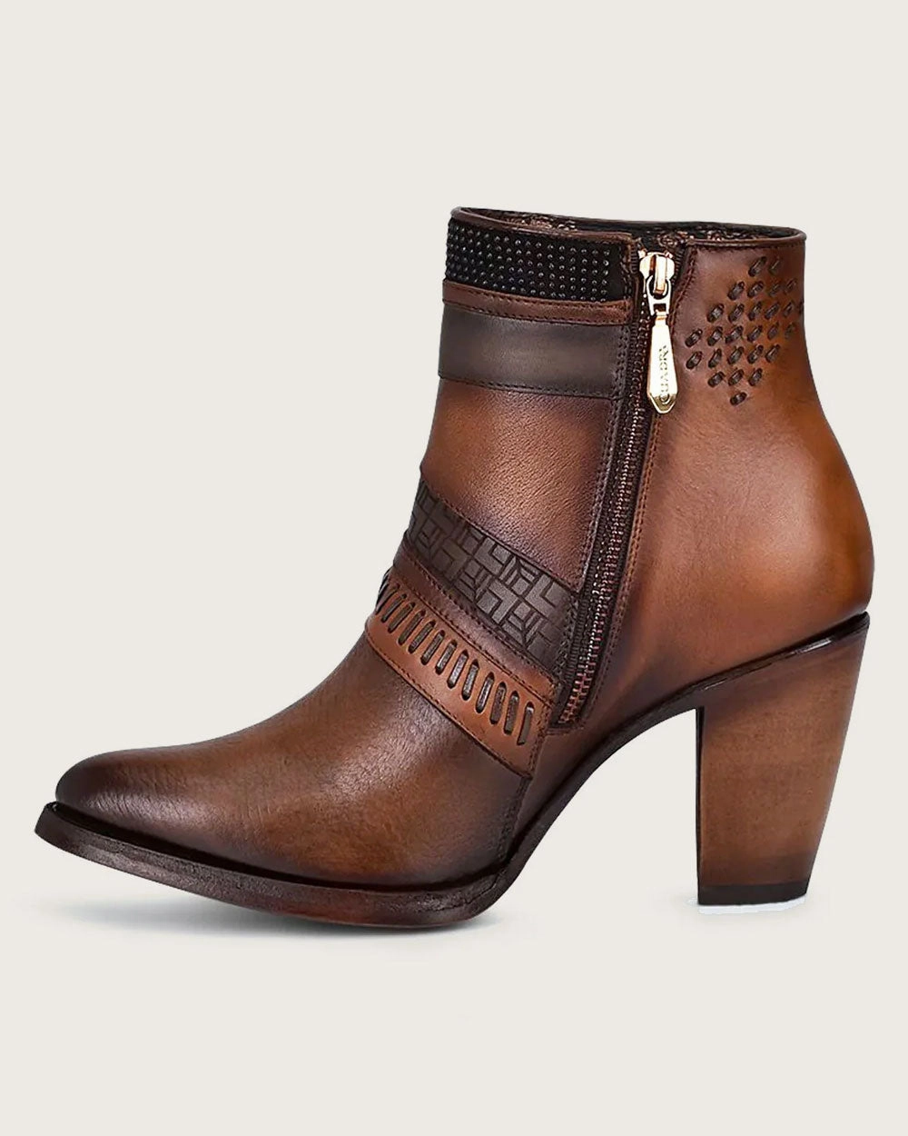 Ankle engraved honey bootie Narrow Calf Dress Boots