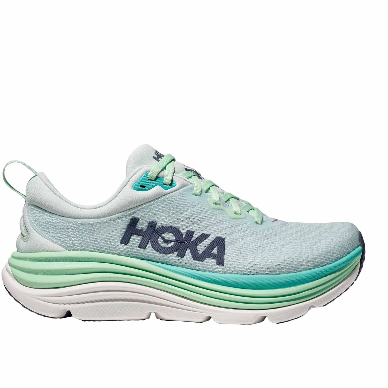 Best Toddler Hoka Gaviota 5 Women Cushioned Runing Shoes, Snow Melt/Cielo Blue