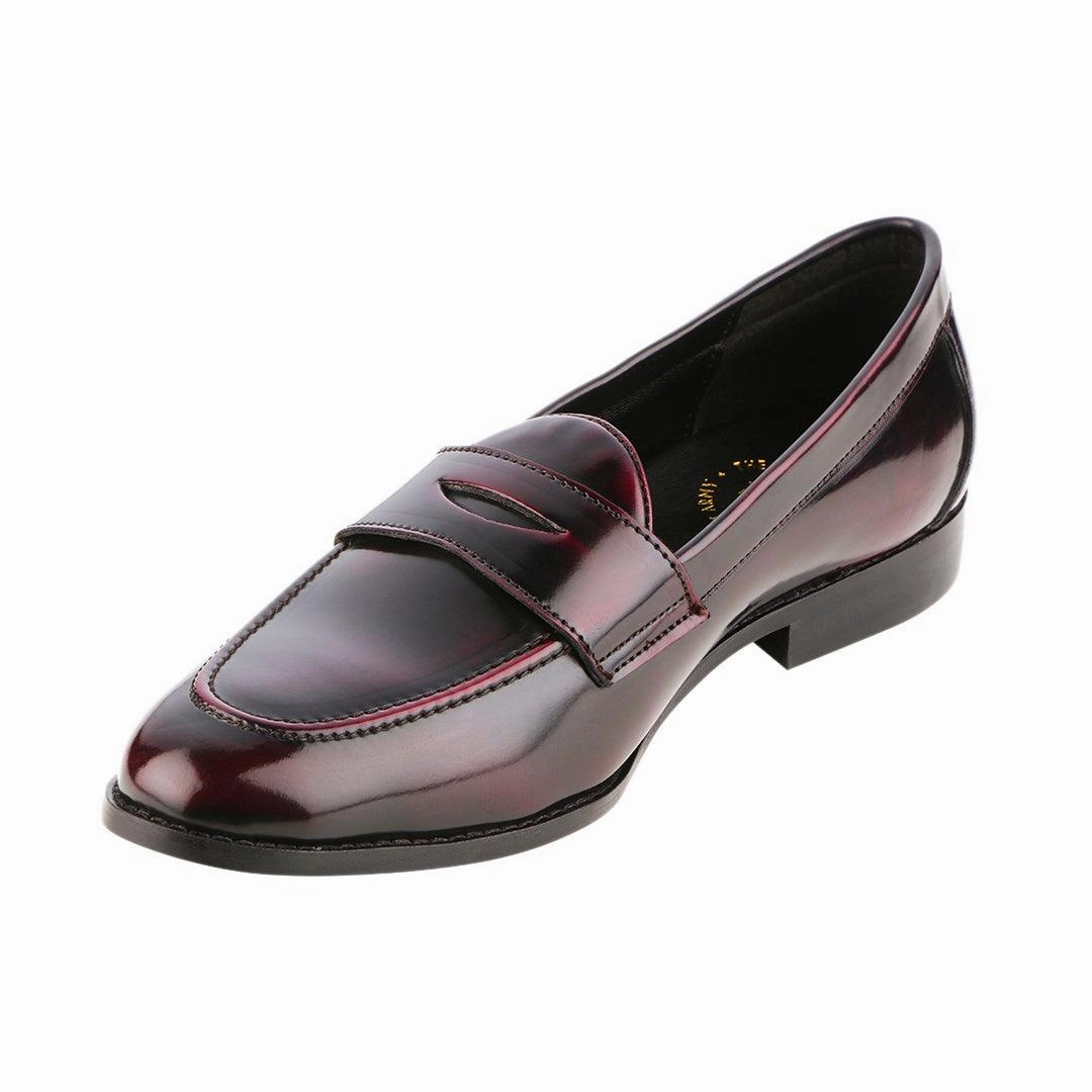 Slip On Closed Toe Sandals Siena Timeless Patent Cherry/Black Classic Penny Loafers