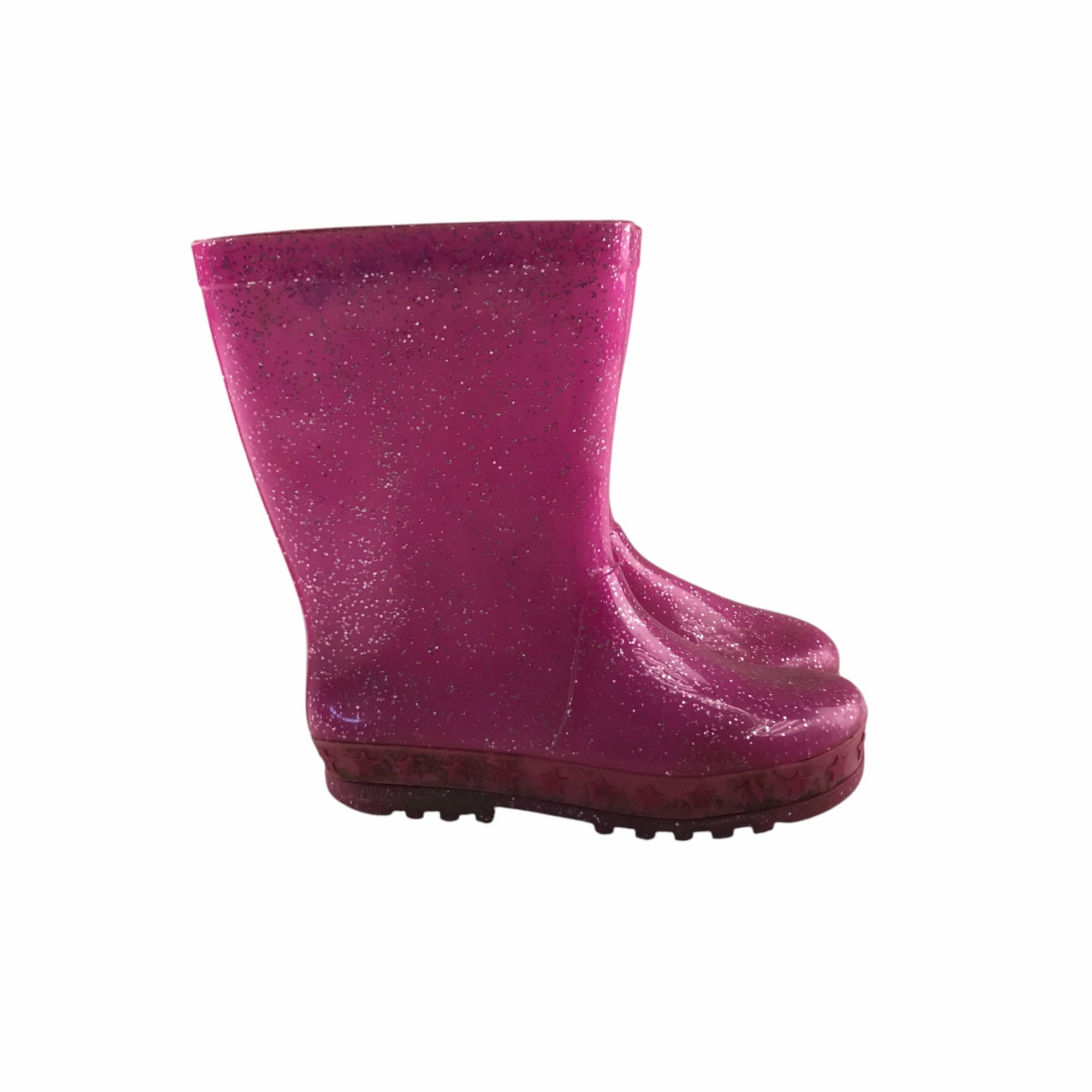 Wellie boots shoe size 11 junior pink sparkly calf height Frye Leather Boots