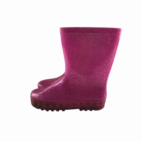 Wellie boots shoe size 11 junior pink sparkly calf height Leather Boots Boots