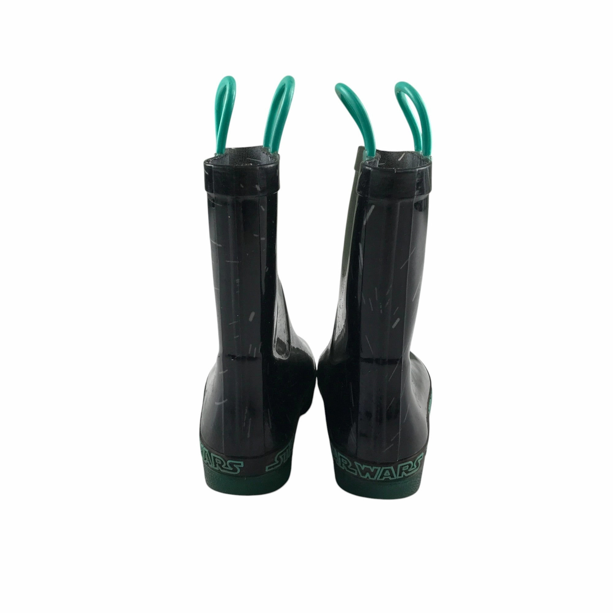 Wellie boots shoe size 12 junior black Star Wars Stormtrooper graphic calf height Fashion Winter Boots