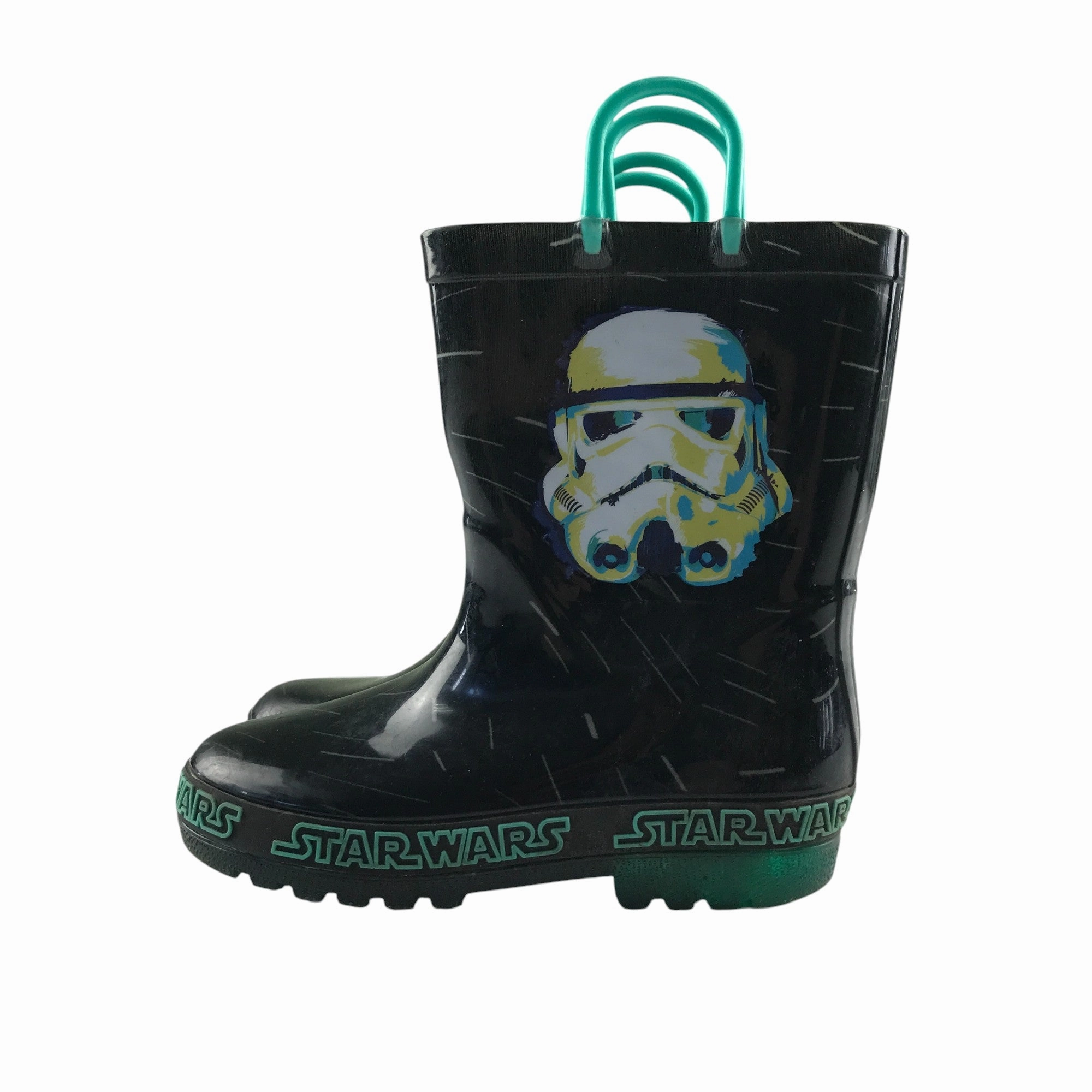 Leg Warmers In Boots Wellie boots shoe size 12 junior black Star Wars Stormtrooper graphic calf height