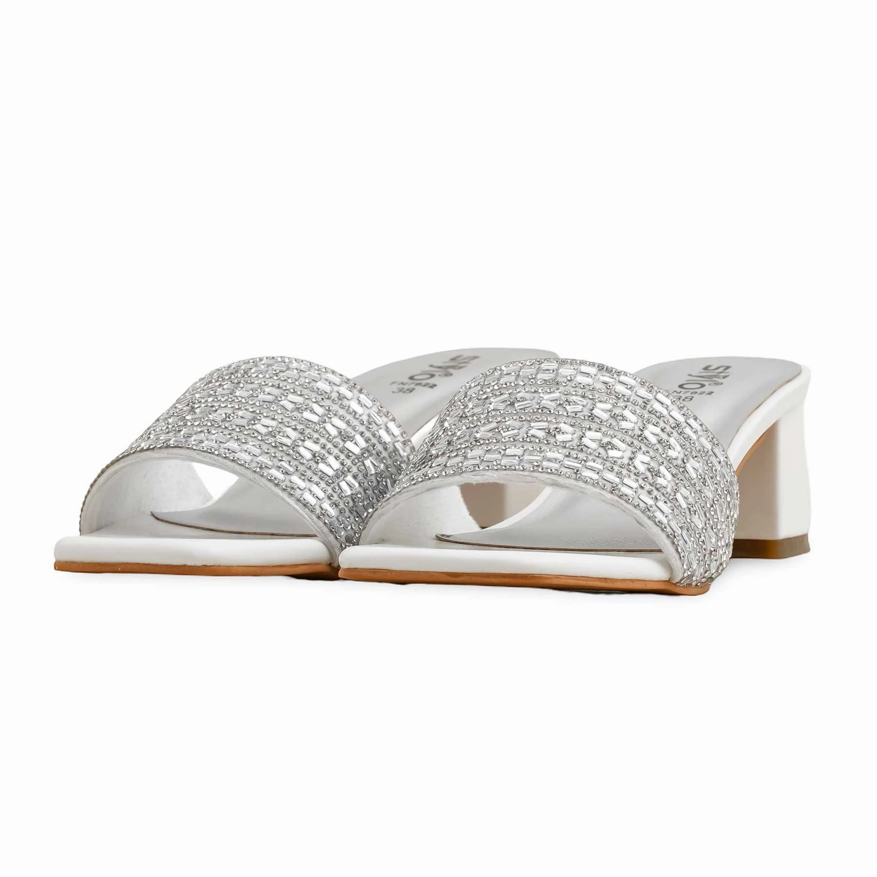 Slippers House Shoes White Fancy Slipper FN7922
