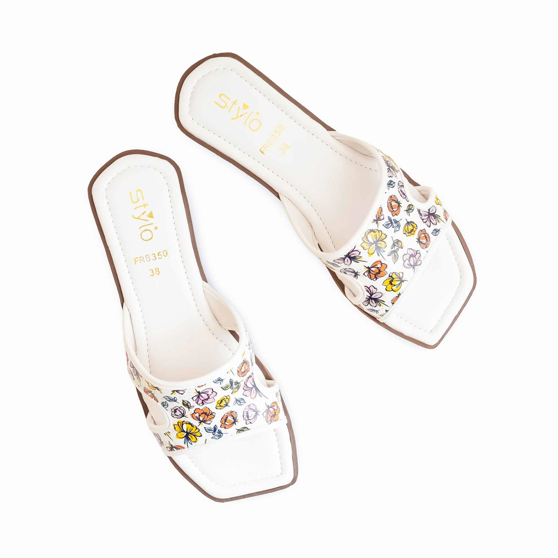 White Formal Women Slipper FR8350 Notre Dame Slippers