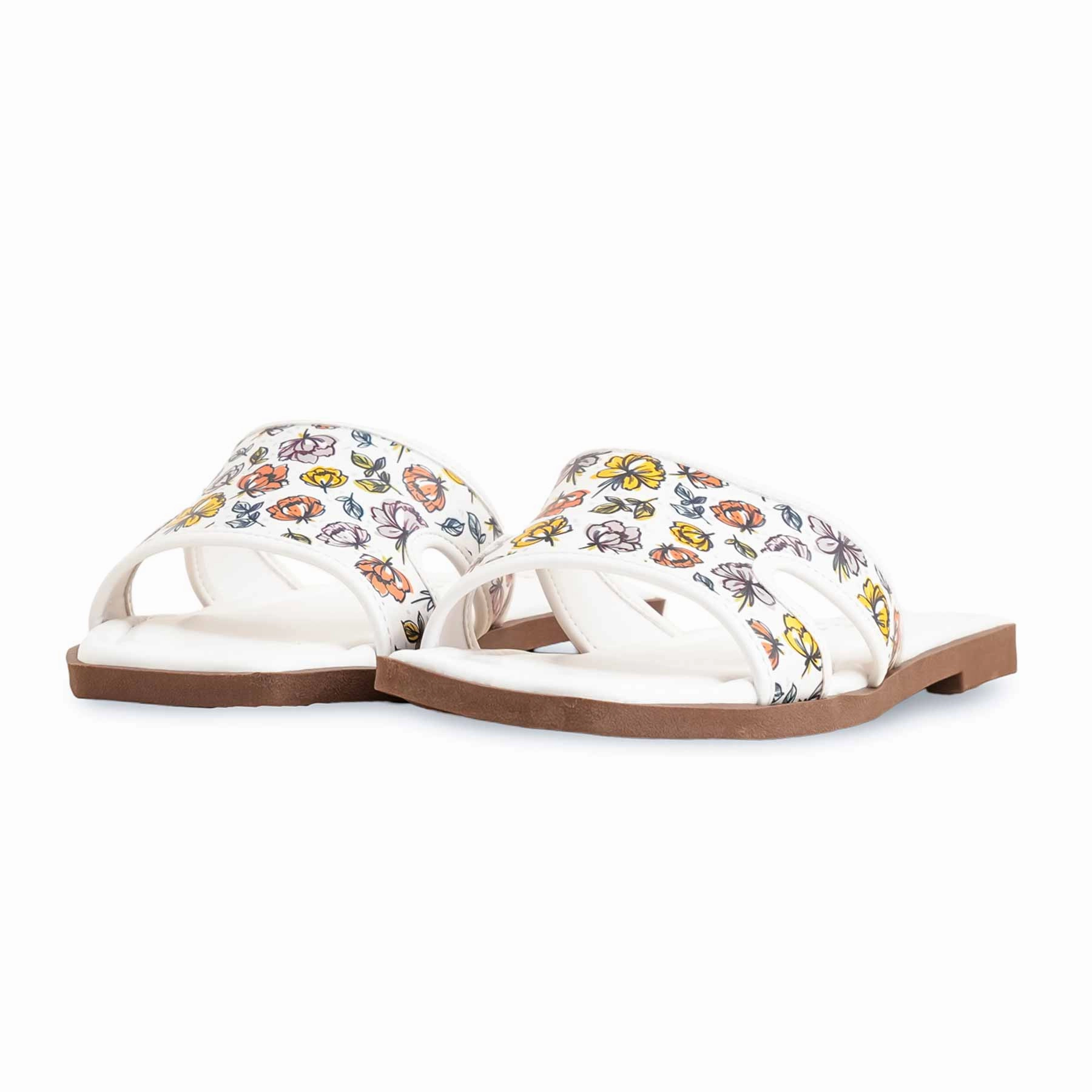 White Formal Women Slipper FR8350 Slippers Theft