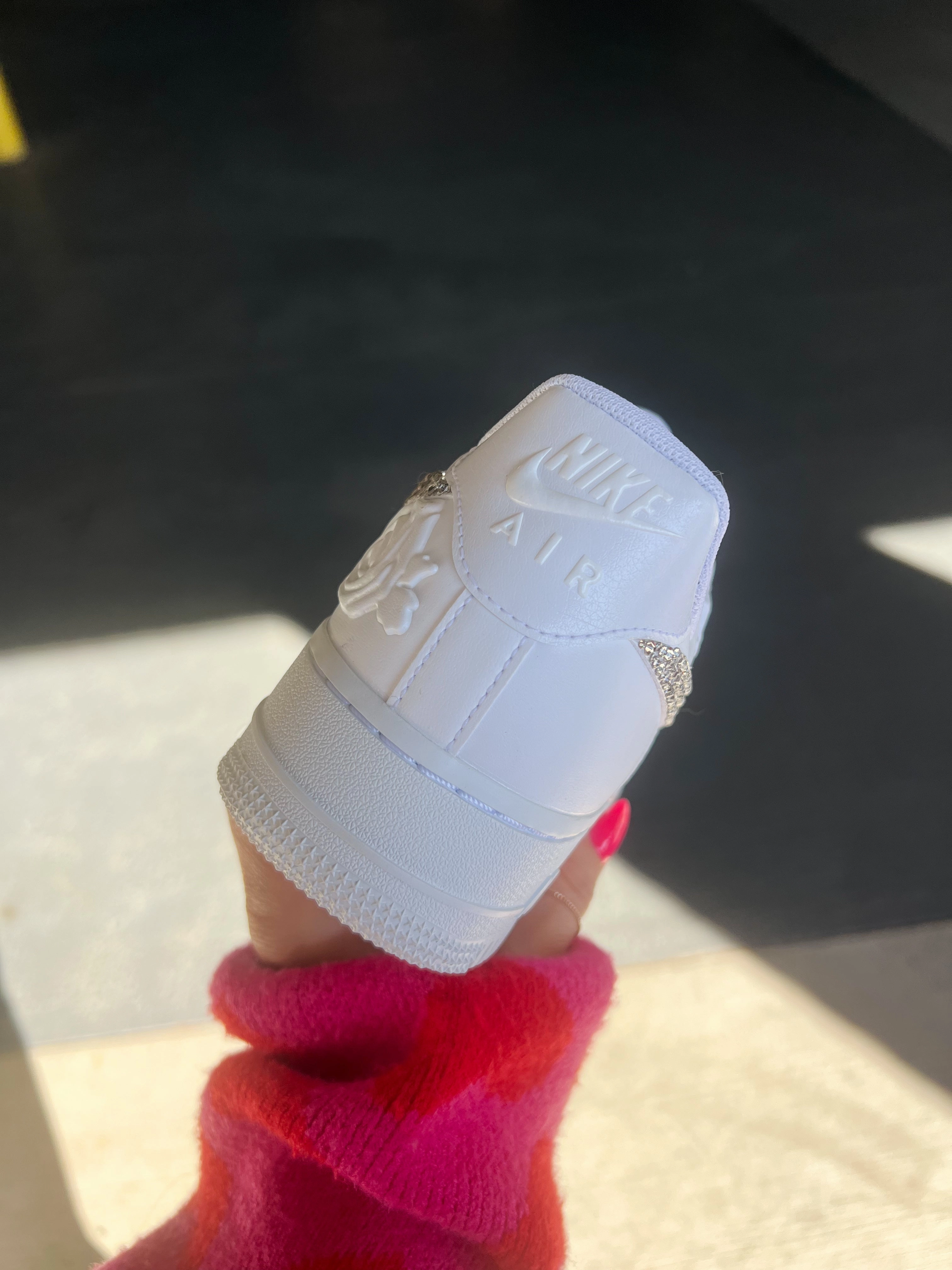 White Roses Swarovski Nike Air Force 1 ST First Nike Air Shoe