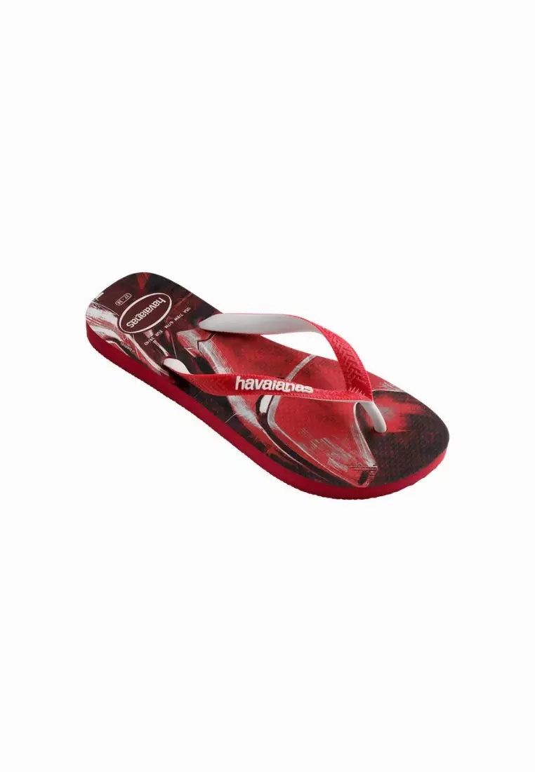 Havaianas Kids Top Marvel - Red Apache/White Most Comfortable Flip Flops For Disney