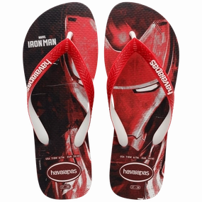 Jennifer Aniston Flip Flops Havaianas Kids Top Marvel - Red Apache/White