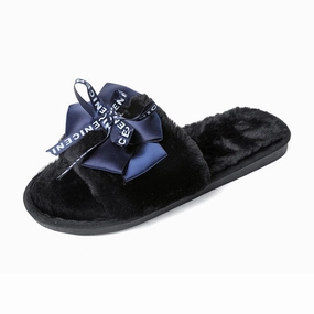Winter Women House Slippers Faux Fur Fashion Warm Shoes Woman Slip on Flats Female Slides Black Pink cozy home  furry slippers D'orsay Shoes Flats