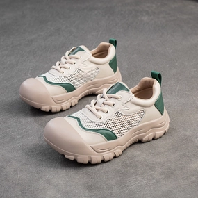 Casual Shoes That Look Like Dress Shoes Women Fashion Breathable Mesh Leather Casual Shoes