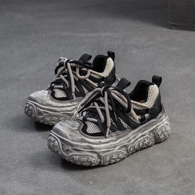 Oxford Shoes Smart Casual Women Fashion Breathable Mesh Thick Soled Casual Shoes