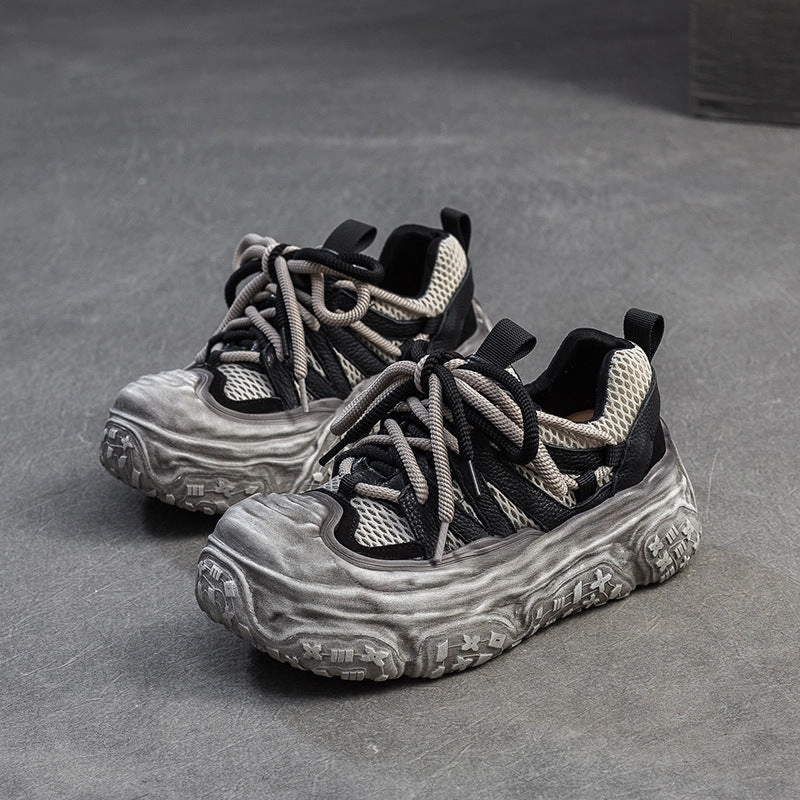 Women Fashion Breathable Mesh Thick Soled Casual Shoes On Casual Shoes