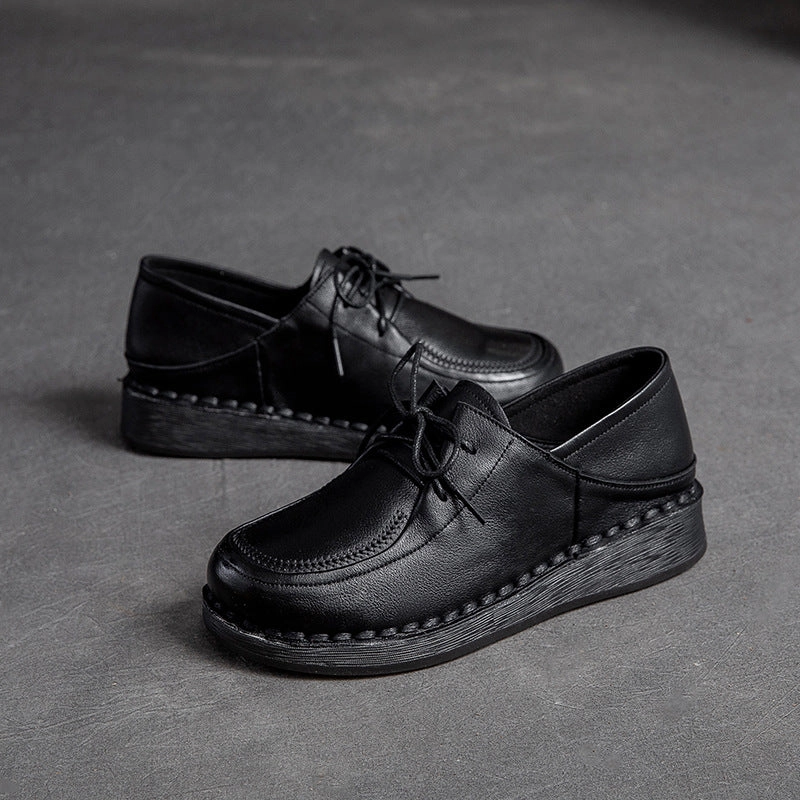 Women Minimalist Leather Soft Low Wedge Casual Shoes Adidas Originals Nmd Ri Casual Shoes