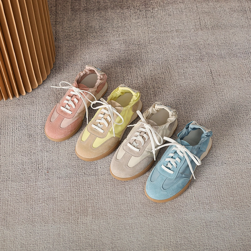 Women Patchwork Leather Comfort Soft Casual Shoes Easy Casual Shoes