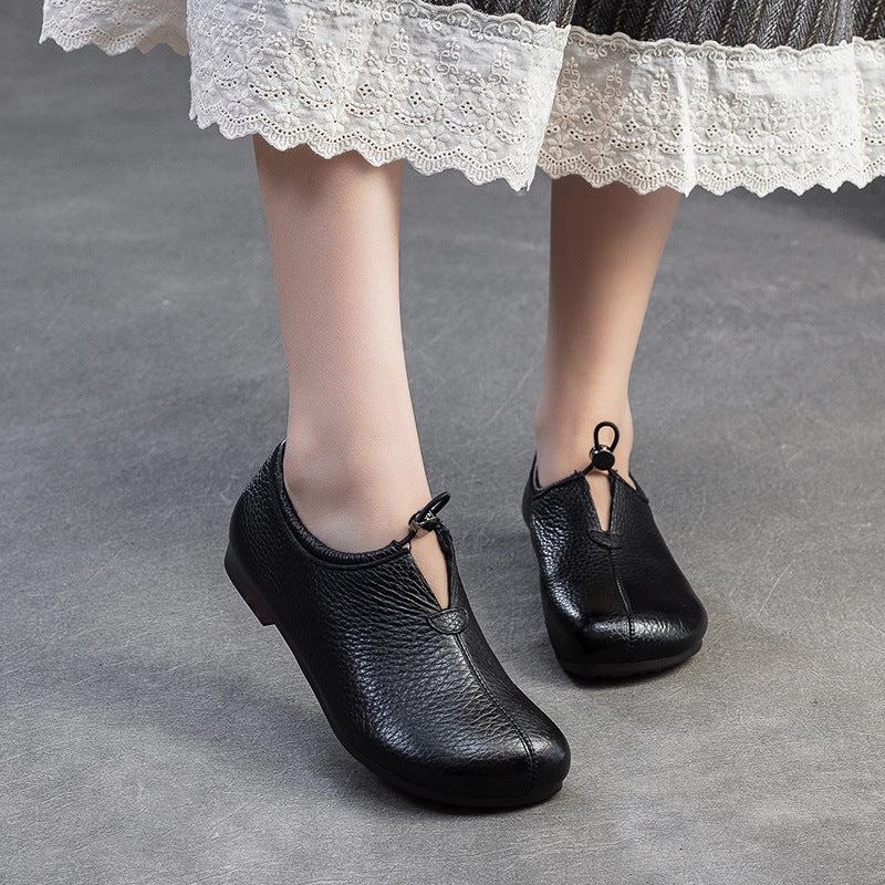 Park Street Casual Shoes Women's Minimalist Retro Plain Leather Casual Flats