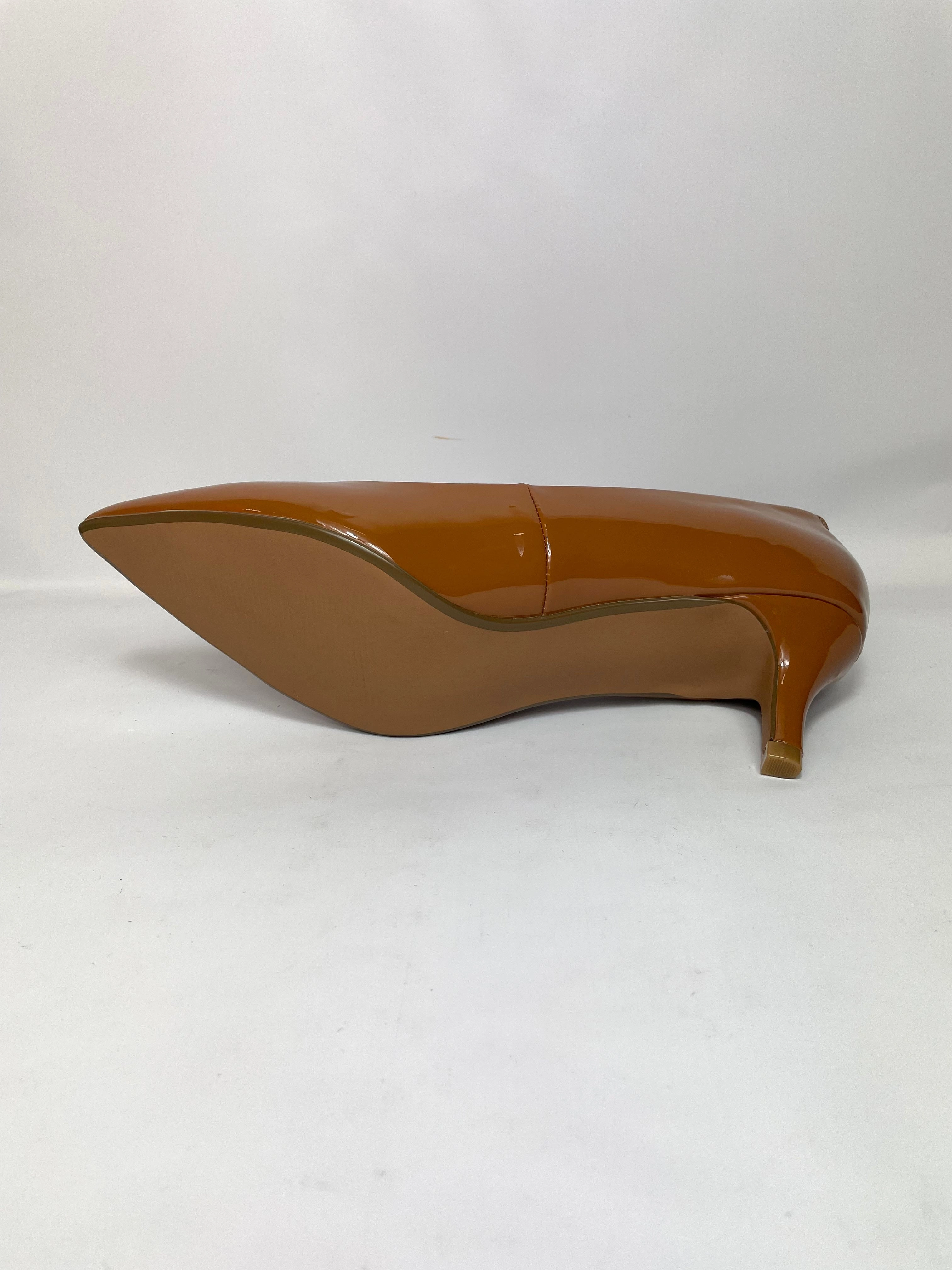 Best Gym Women's Moda Low Heel D'Orsay Pointed Toe Pump Shoes in Brown UK 6 / EU 39