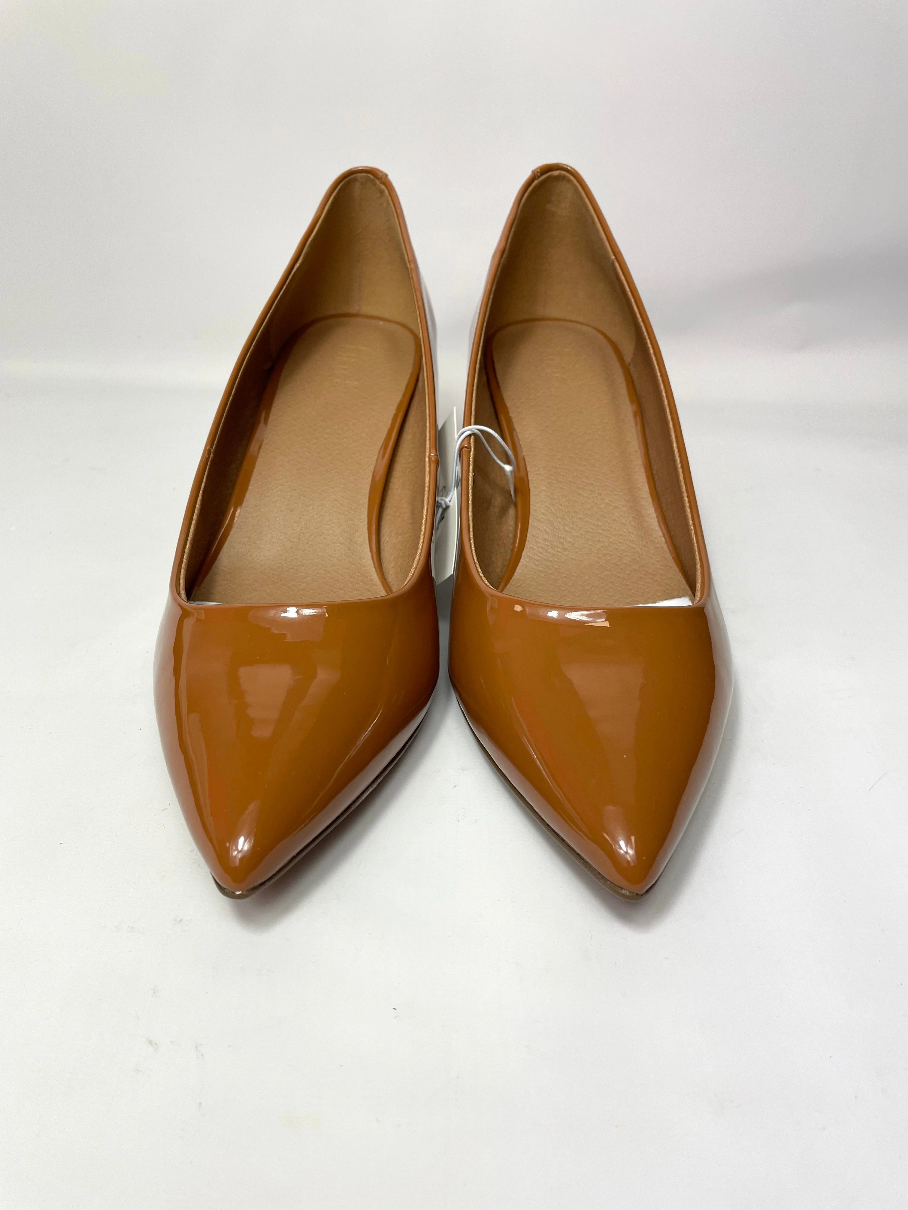 Women's Moda Low Heel D'Orsay Pointed Toe Pump Shoes in Brown UK 6 / EU 39 Walking Shoes Flat Feet