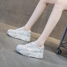 Casual Shoes Fall 2024 Women's Stylish Suede Canvas Platform Casual Shoes