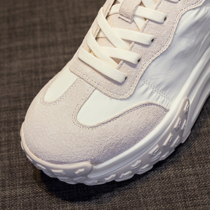 Casual Tomboy Shoes Women's Stylish Suede Canvas Platform Casual Shoes