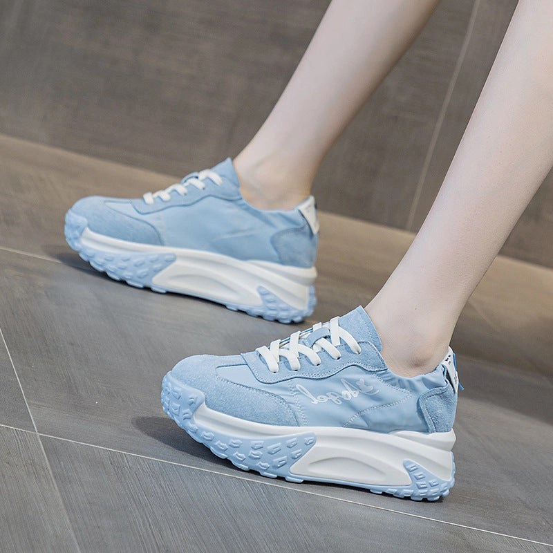 Shoes Combination Casual Women's Stylish Suede Canvas Platform Casual Shoes