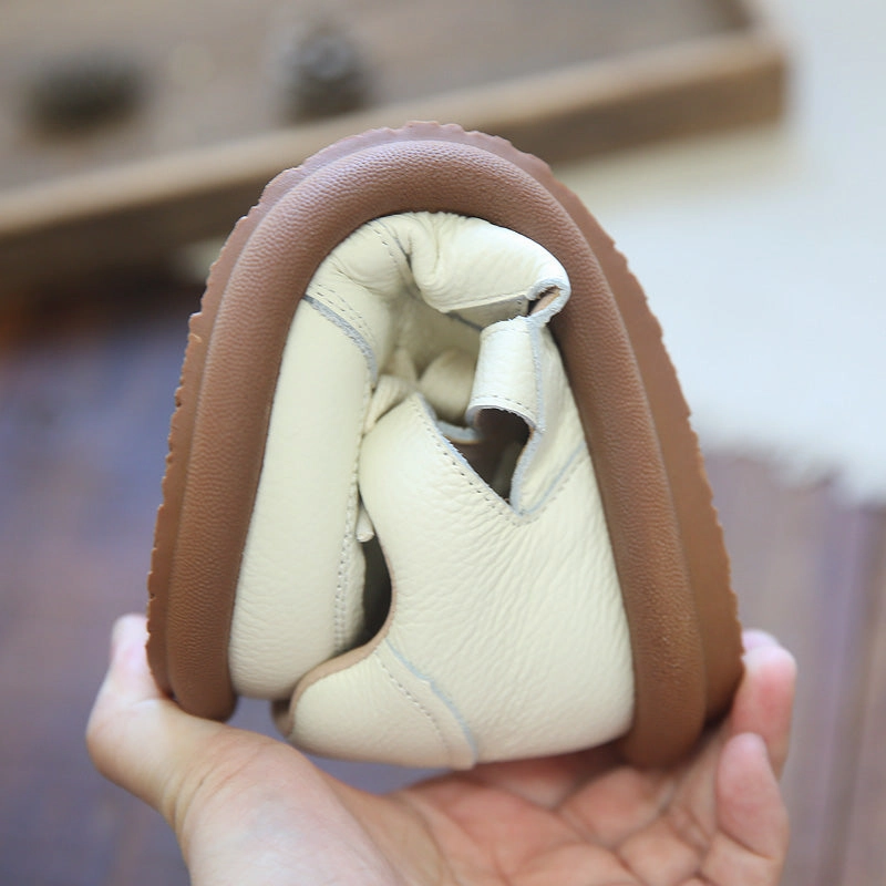 Best Casual Safety Shoes Women Summer Hollow Soft Leather Casual Shoes