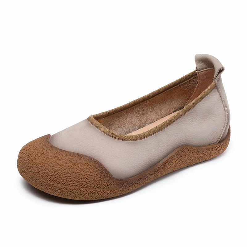 Casual Most Comfortable Shoes Women Vintage Leather Low Top Casual Flats