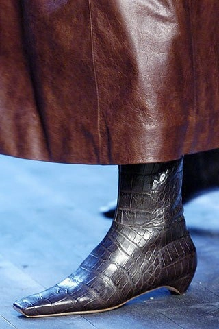 Boots Winter John Galliano for Christian Dior - Black Alligator Embossed Knee High Boots - IT 38 1/2