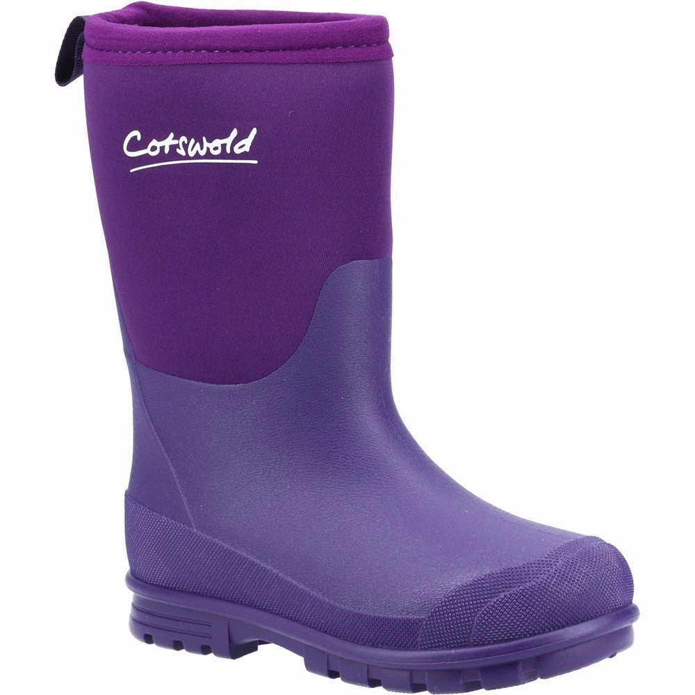 Waterproof Smart Shoes Junior Hilly Neoprene Wellingtons Boots Purple